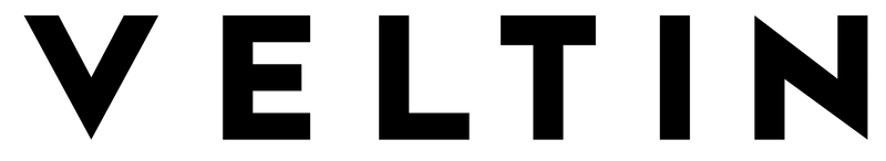 Black 'VELTIN' logo on a white background