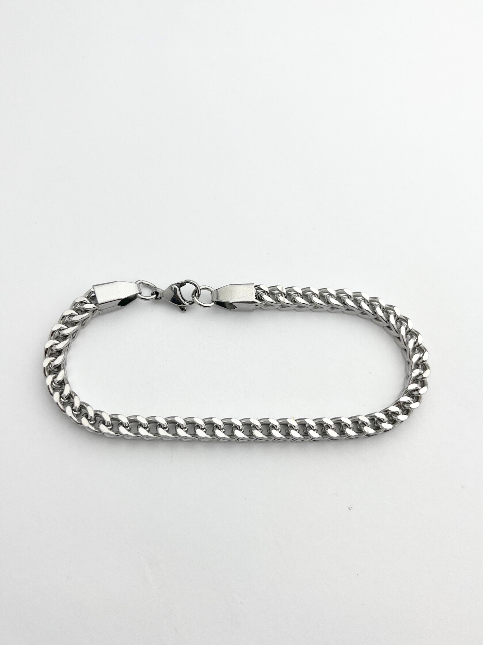 Silver Square Link Bracelet