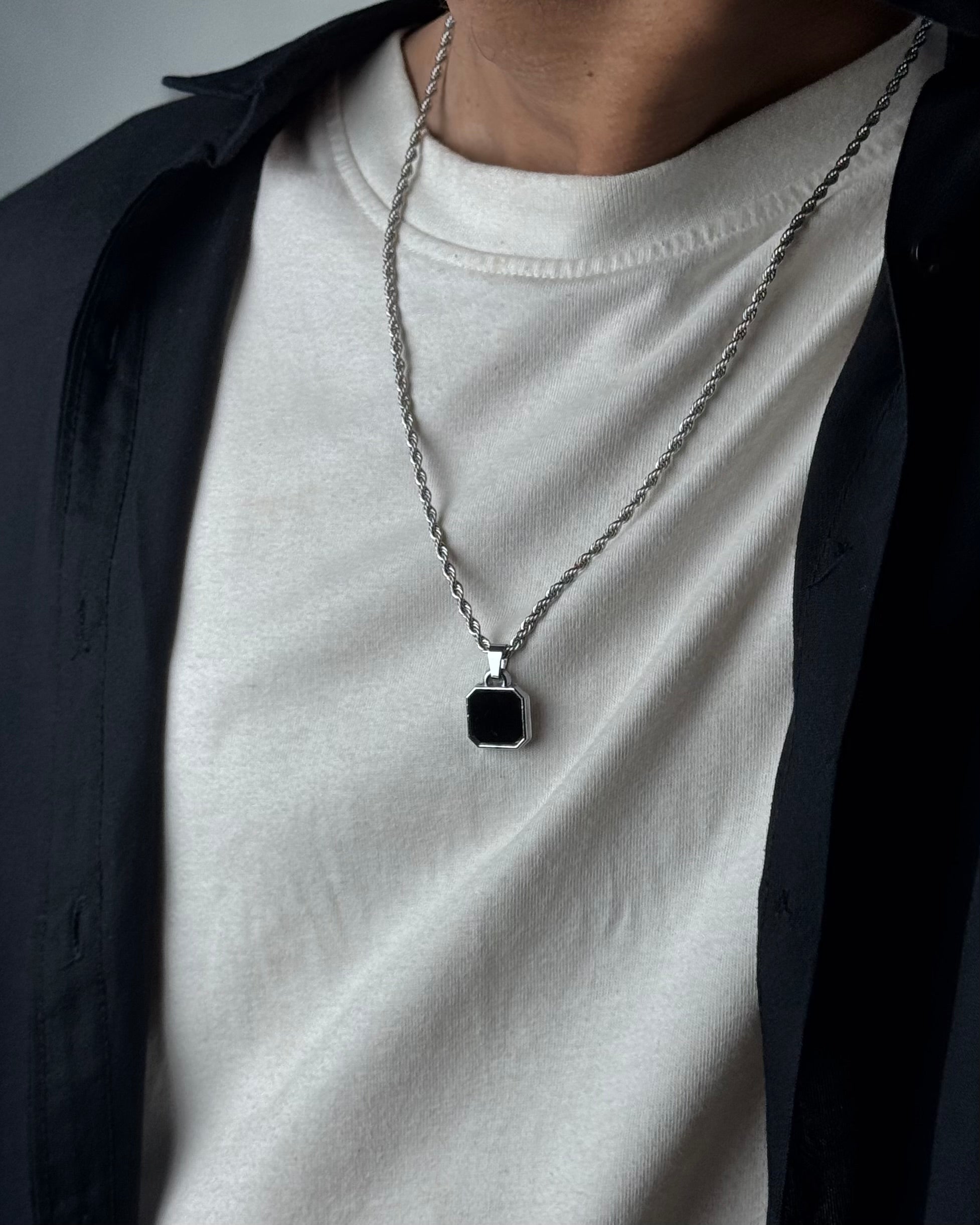 Carbon Square Pendant