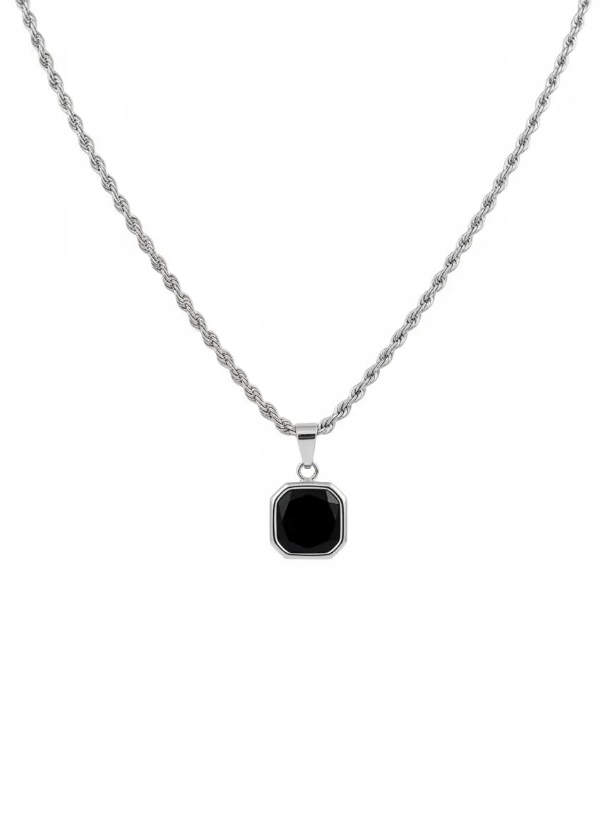 Carbon Square Pendant