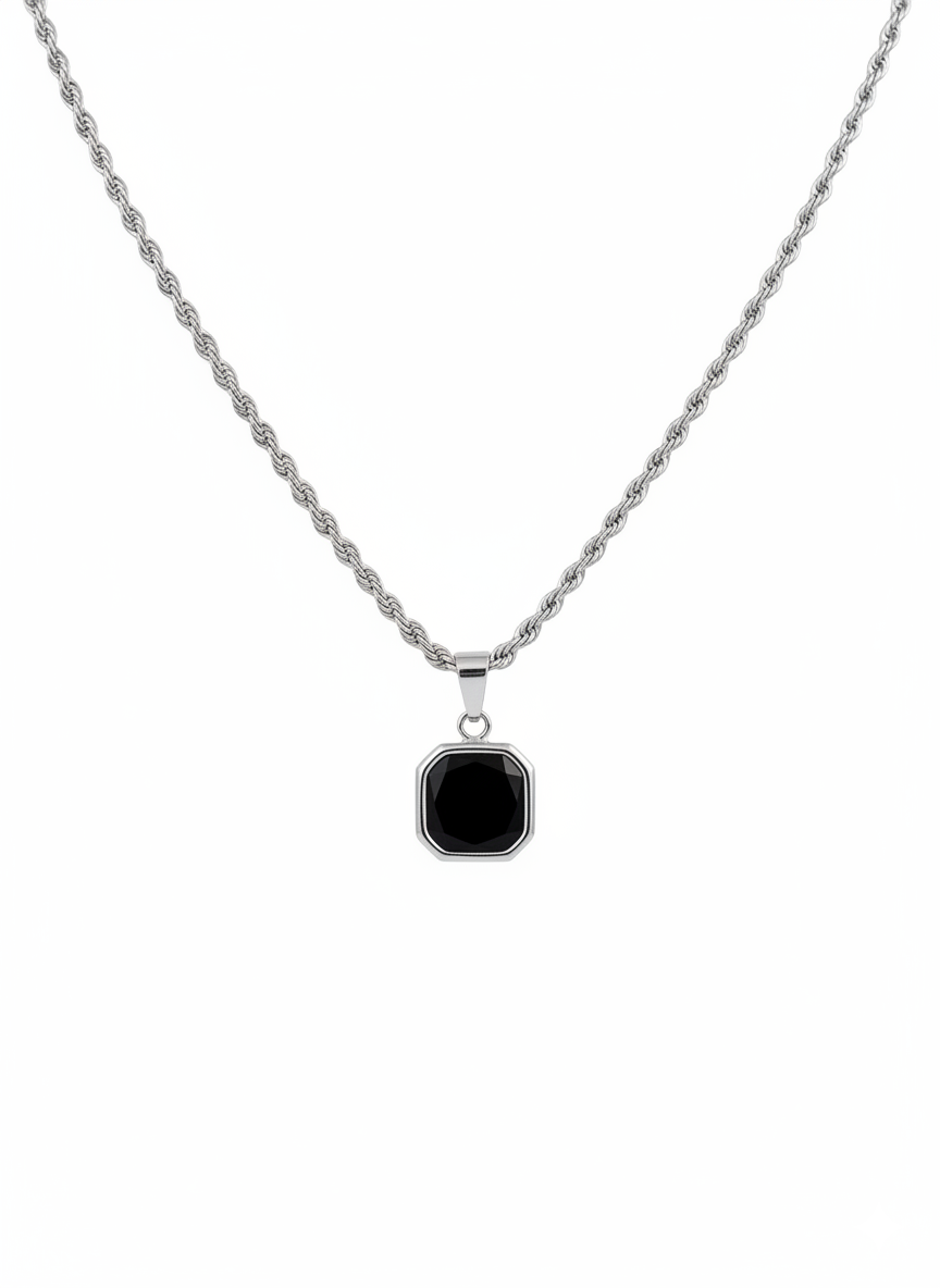 Carbon Square Pendant
