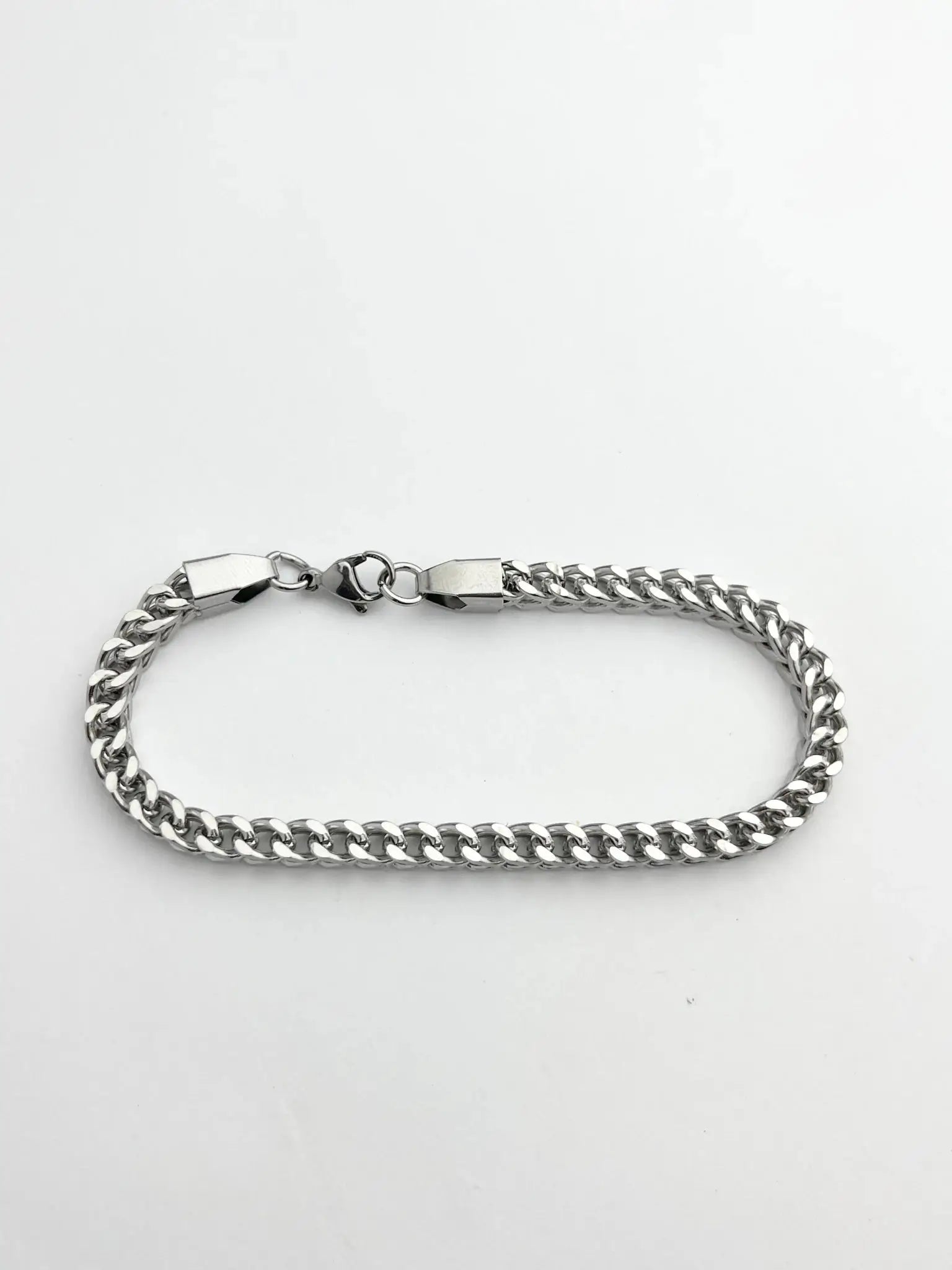 Silver Square Link Bracelet