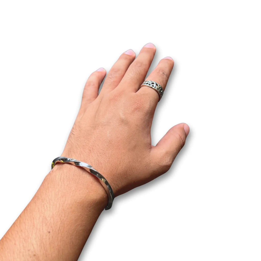 Helios Arc Cuff - Silver