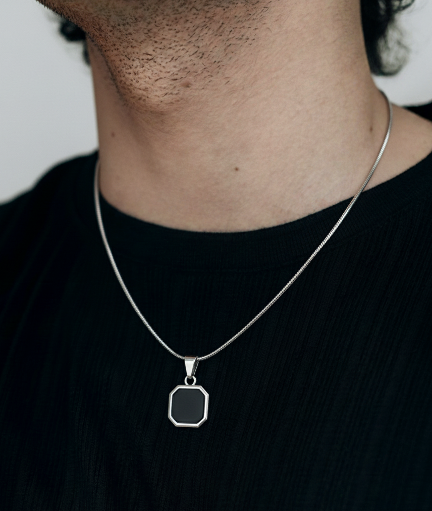 Carbon Square Pendant