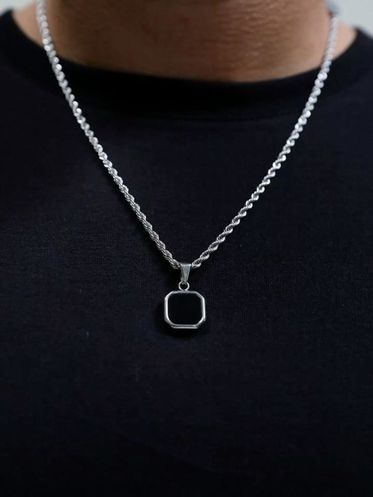 Carbon Square Pendant