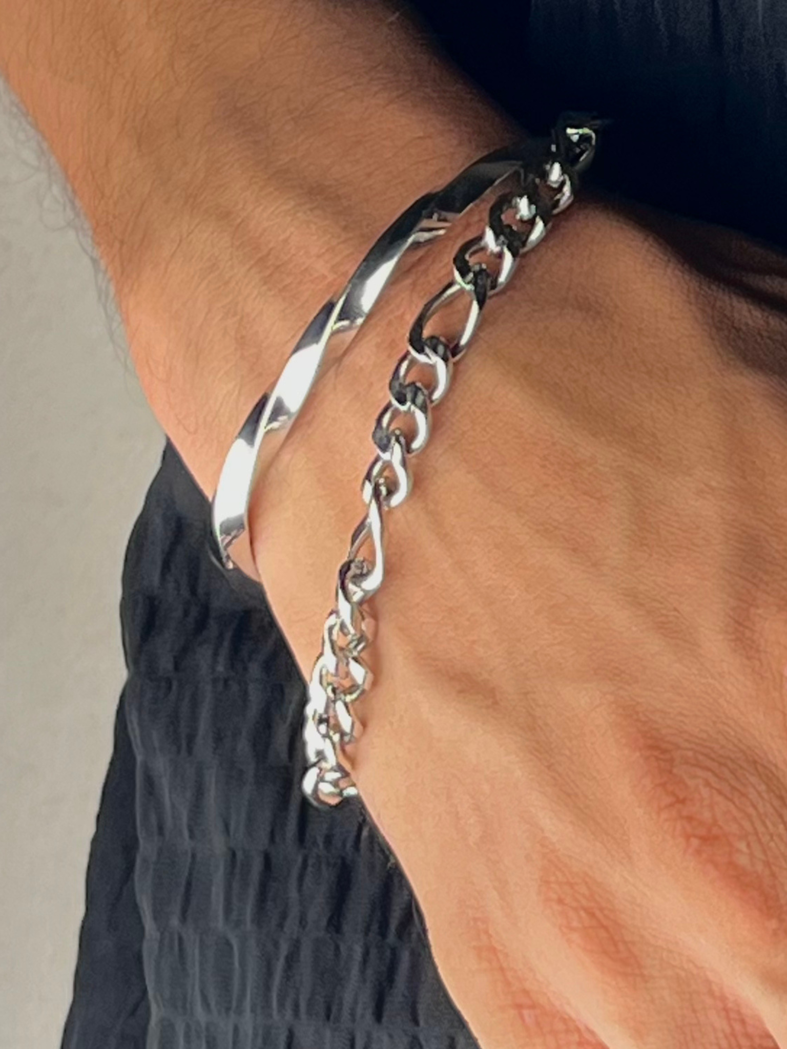 Figaro Link Bracelet- 8mm