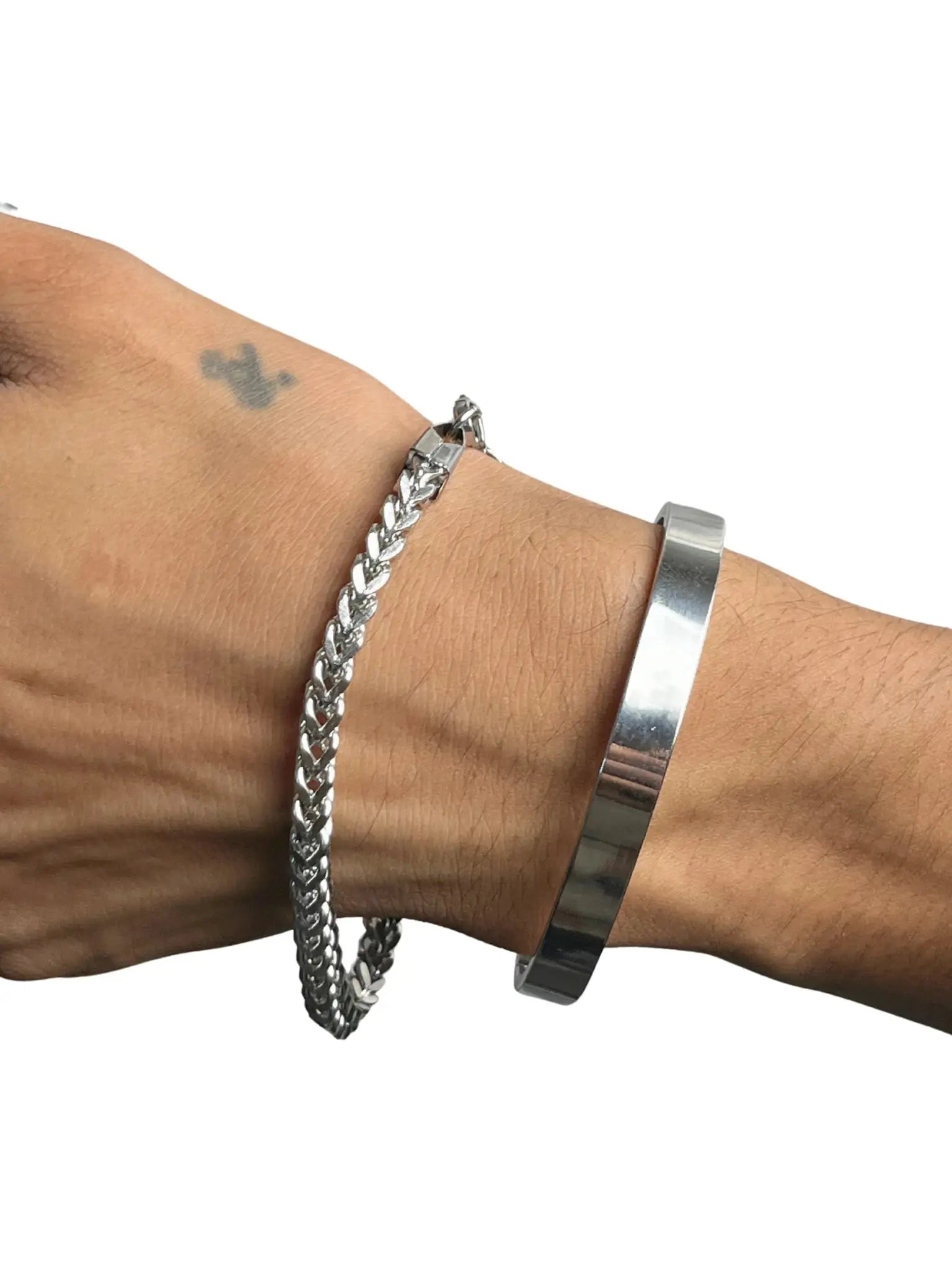 Silver Square Link Bracelet