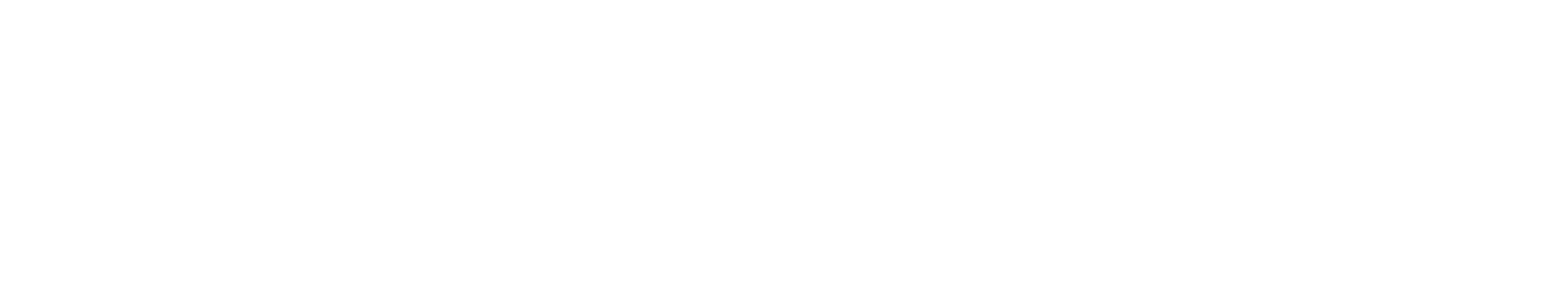 white logo on black background